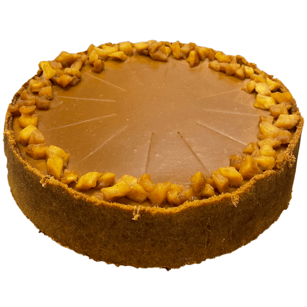 Jablkový cheesecake so slaným karamelom